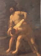 Guido Reni Hercules Wrestling with Achelous (mk05) oil painting on canvas